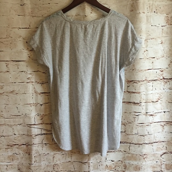 Two by Vince Camuto Light Blue Printed Hi-lo Top - Picture 5 of 5